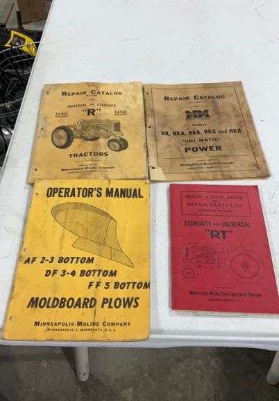 Minneapolis Moline owner’s manuals, repair manuals- R, RT, HK, HKA, HKB, HKC, HKD, plows