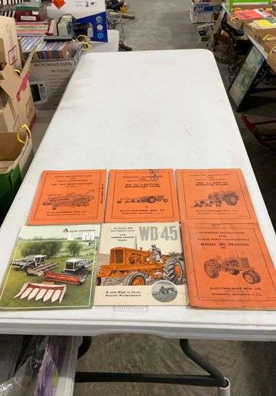 Allis-Chalmers WD-45 sales literature, AC owner’s manuals for WD-45, combines, plows