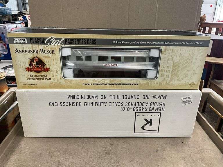K-Line O scale Anheuser Busch Aluminum Passenger C