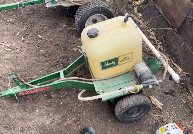 Towable Shop built Sprayer with Boom, 12 V pump(condition unknown)