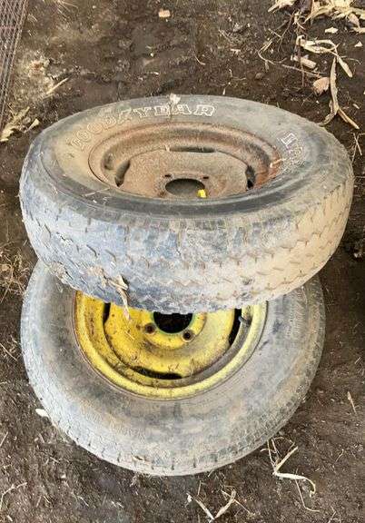 (2) four bolt rims with tires