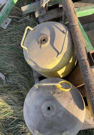 Assorted square tubing brackets, PTO shaft, fan (no motor),empty Freon tanks with threaded inlet, us