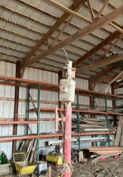 Electrical cords, electrical cord stand with switch, work lights on stand