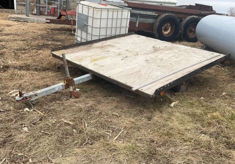 8’ x 8’ tilt bed single axle snowmobile trailer