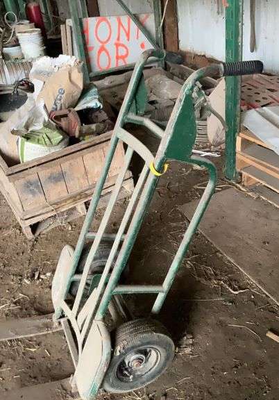 Two wheeled feed bag dolly