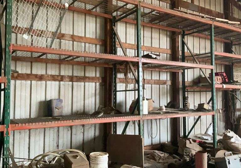 Pallet racking- Six 8’ bays, buyer responsible for removal and dismantling