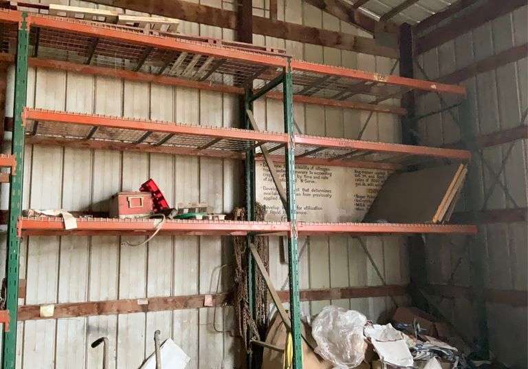 Pallet racking- Six 8’ bays, buyer responsible for removal and dismantling