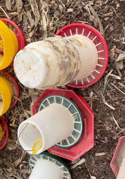 (4) chicken feeders