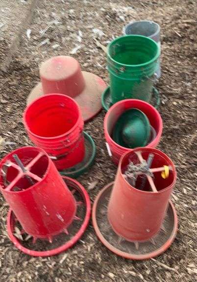 Assorted Chicken feeders