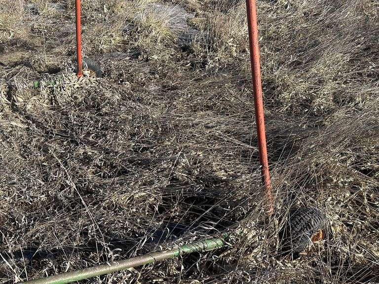 Balzer liquid manure load pipe on transport