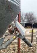Single ring portable bulk bin with auger-ring measures approximately 28” by 5 3/4’