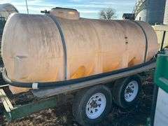 1000 Gallon Water Tender on Tandem Axle Trailer, Transfer Pump with Briggs and Stratton Motor, 35 Ga