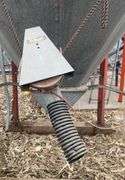 Single ring portable bulk bin with auger-ring measures approximately 28” by 5 3/4’