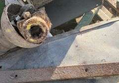 Assorted square tubing brackets, PTO shaft, fan (no motor),empty Freon tanks with threaded inlet, us