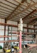 Electrical cords, electrical cord stand with switch, work lights on stand
