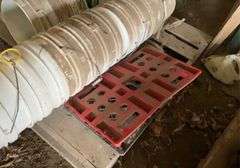 Pallet containing plastic buckets