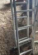 7’ aluminum ladder, 15’ aluminum adjustable ladder-needs TLC