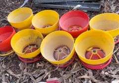 (8) chicken feeders