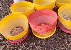 (8) chicken feeders