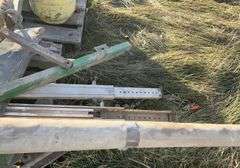 Assorted square tubing brackets, PTO shaft, fan (no motor),empty Freon tanks with threaded inlet, us