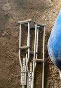 (3) aluminum crutches