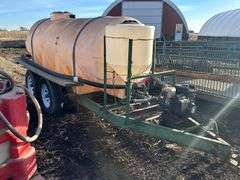 1000 Gallon Water Tender on Tandem Axle Trailer, Transfer Pump with Briggs and Stratton Motor, 35 Ga