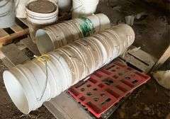 Pallet containing plastic buckets