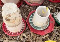 (4) chicken feeders