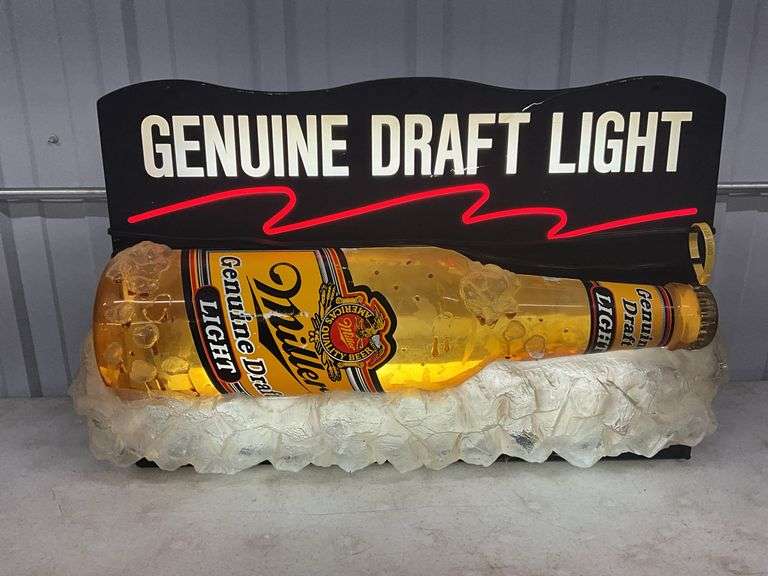 Miller Genuine Draft Light Lighted Hanging Sign, W - Hamilton-Maring ...