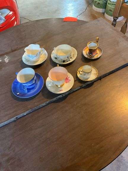 (6) Porcelain Cups Saucers