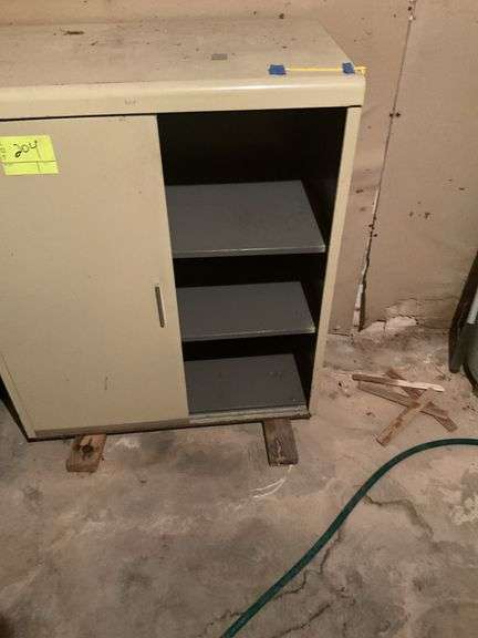Metal Cabinet 34"X41"X18" Sliding Doors