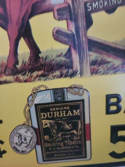 "Bull Duram" Tobacco metal sign
