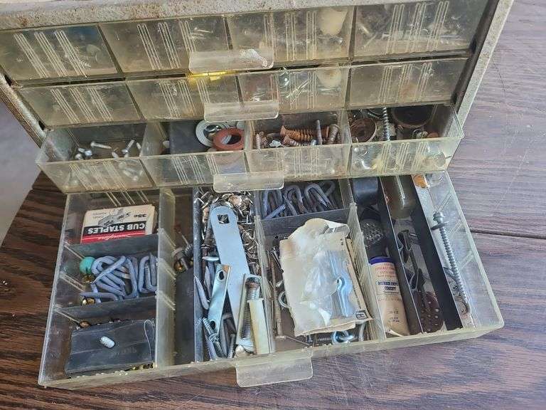 Hardware organizer with contents