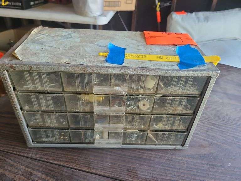 Hardware organizer with contents