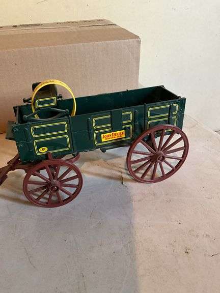 Die Cast John Deere High Wheeled Wagon, With Sprin