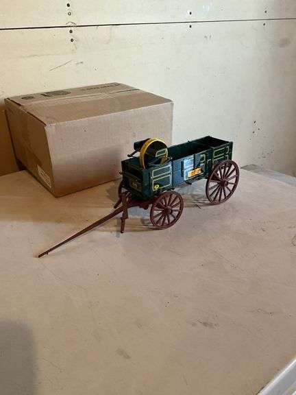 Die Cast John Deere High Wheeled Wagon, With Sprin