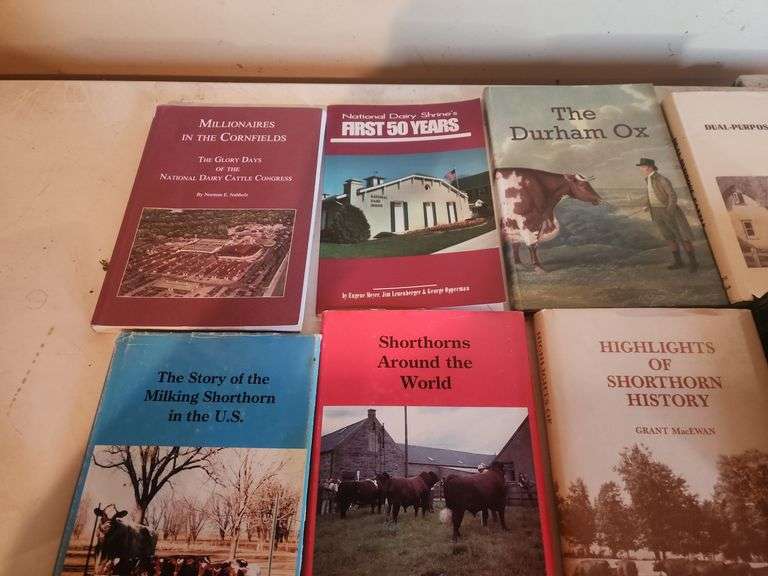 Assorted Milking Shorthorn Books, Dairy books