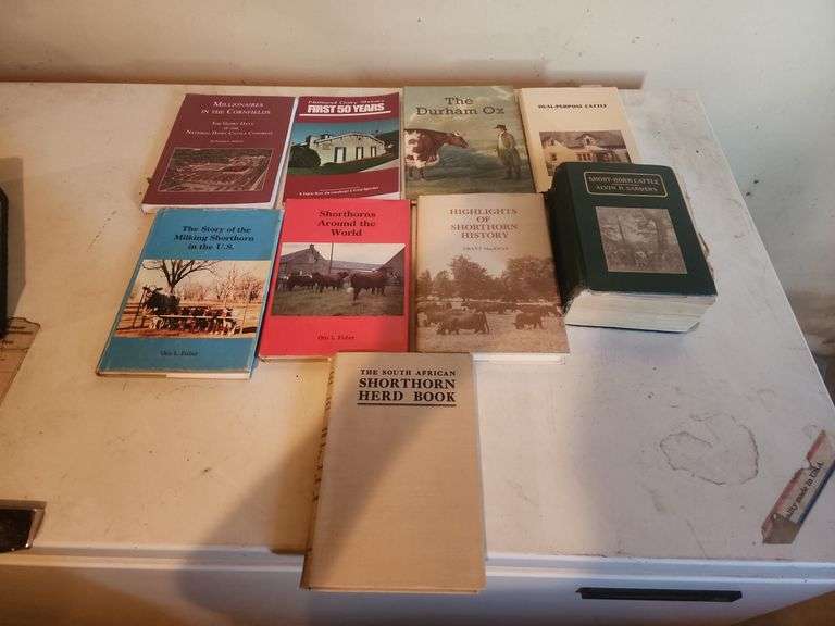 Assorted Milking Shorthorn Books, Dairy books