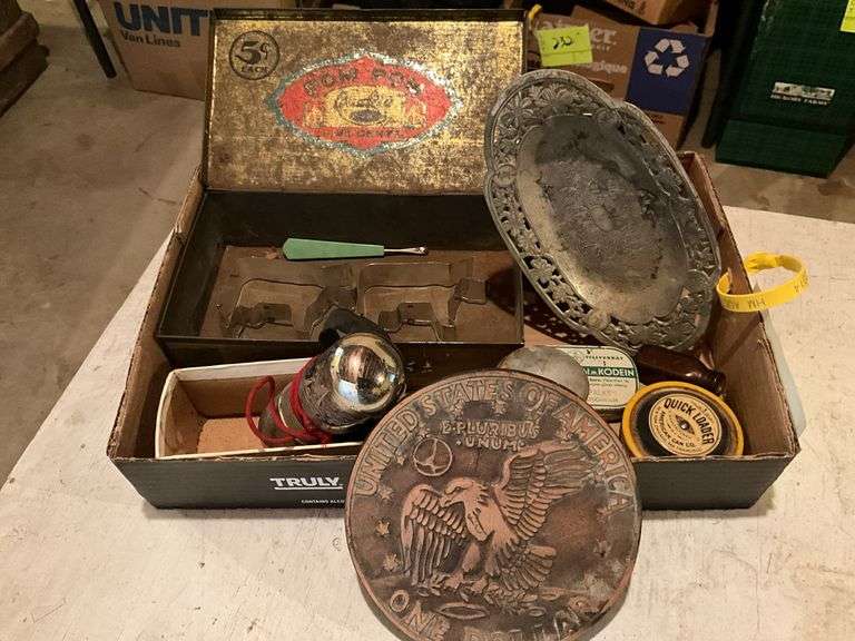 Quick Loader oil can , tins, cookie cutters