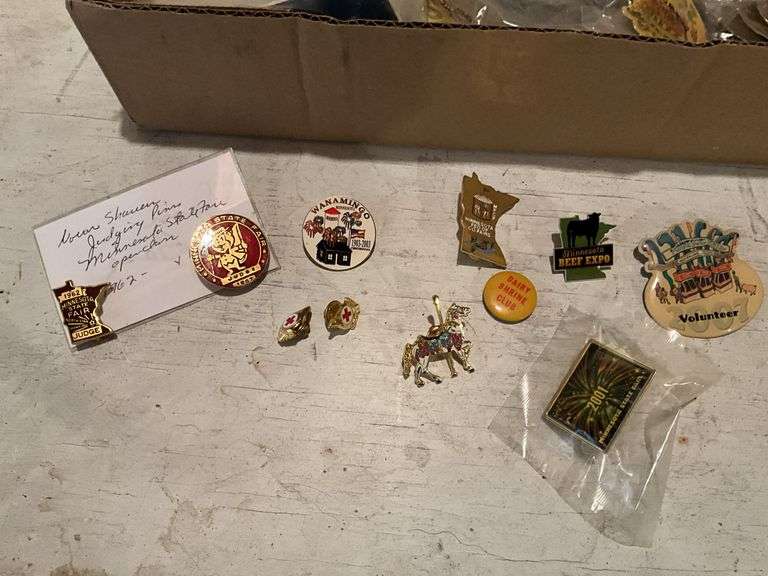 Minnesota State Fair pins, coffee mug,
