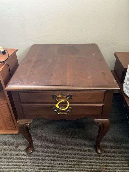 Wooden Drawered End Table