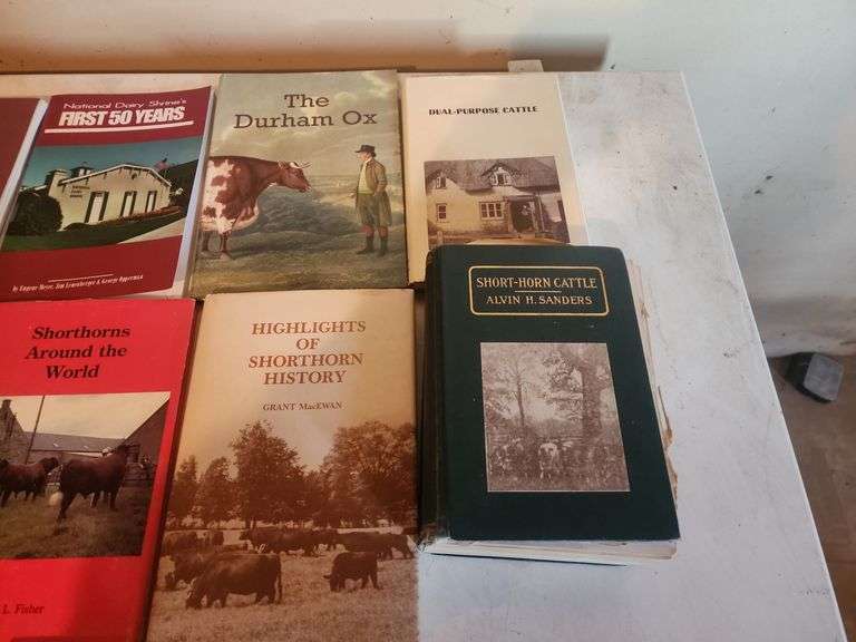 Assorted Milking Shorthorn Books, Dairy books