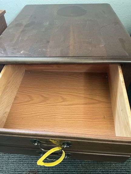 Wooden Drawered End Table