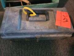 Pipe wrenches, drywall tools, 2 toolboxes.