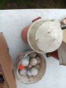 Assorted Fischer Price Barn Toys, Blocks, Golf Bal