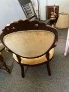 Vintage Wooden Frame Upholstered Chair