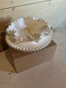 Fenton Siver Crest  Milk Glass, Center Piece