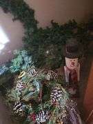 Contents of closet - Christmas wreaths, Christmas 
