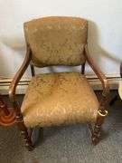 Vintage Wooden Frame Upholstered Chair