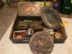 Quick Loader oil can , tins, cookie cutters